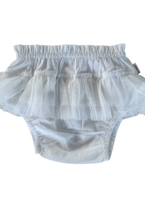 Yo Baby White Tulle Ruffles Diaper Cover