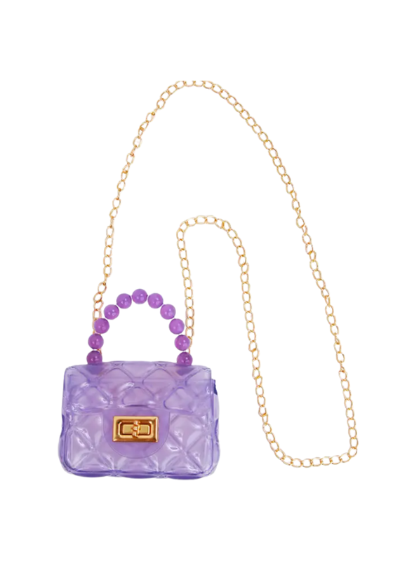 Couture Clips Clear Jelly Purse Lavender