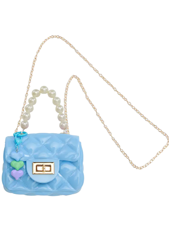 sparkle sister Heart Charm Purse Blue