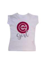 Tracy's Treasures Cubs Girl Pink Short Sleeve Shirt