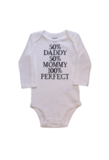 Tracy's Treasures 50% Daddy 50% Mommy Long Sleeve Onesie