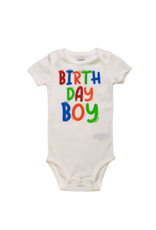 Birthday Boy Primary Colors Short Sleeve