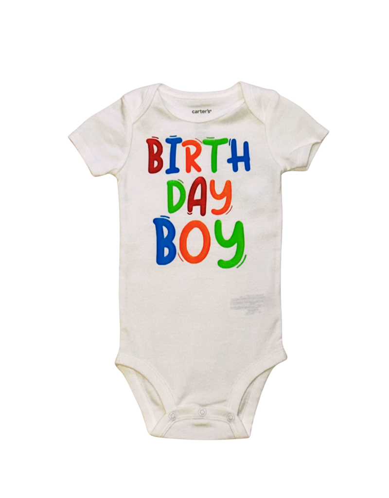 Birthday Boy Primary Colors Short Sleeve