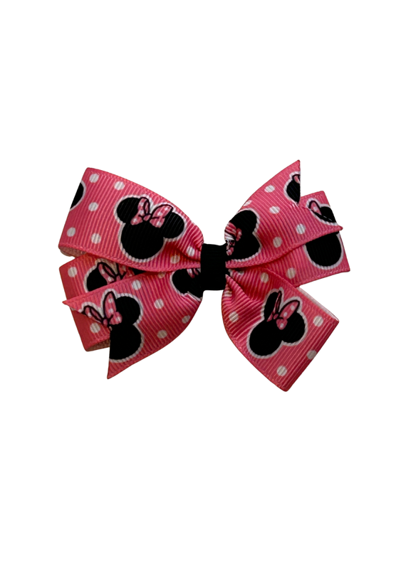 Minnie Mouse Small Pinwheel Bow Pink
