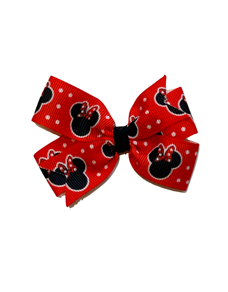 Minnie Mouse Small Pinwheel Bow Red