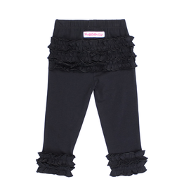 Black Ruffled Leggings