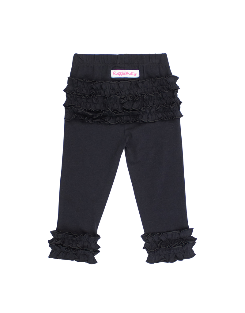 Black Ruffled Leggings