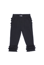 Black Ruffled Leggings