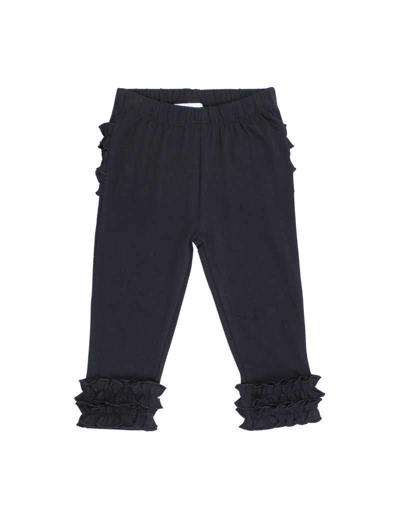 Black Ruffled Leggings