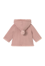 Peach Pompon Knit Cardigan