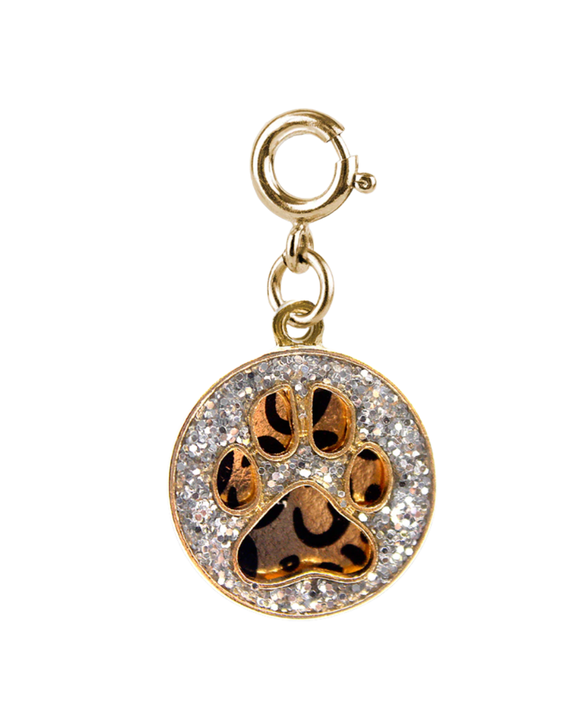 CHARM IT! Gold Swivel Leopard Pawprint Charm