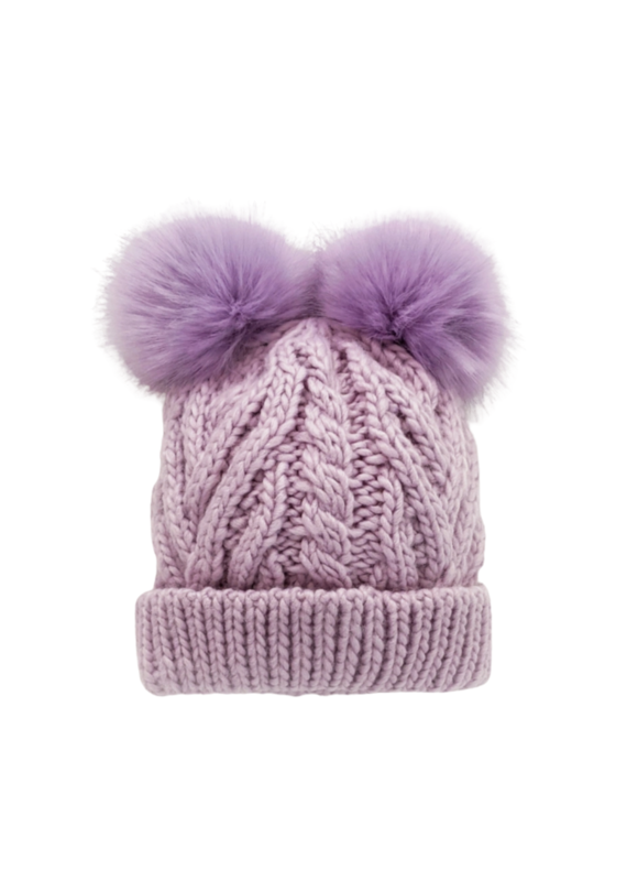 Lilac Fluffer Beanie Hat