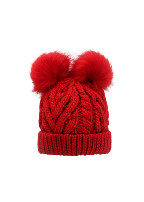 Red Fluffer Beanie Hat