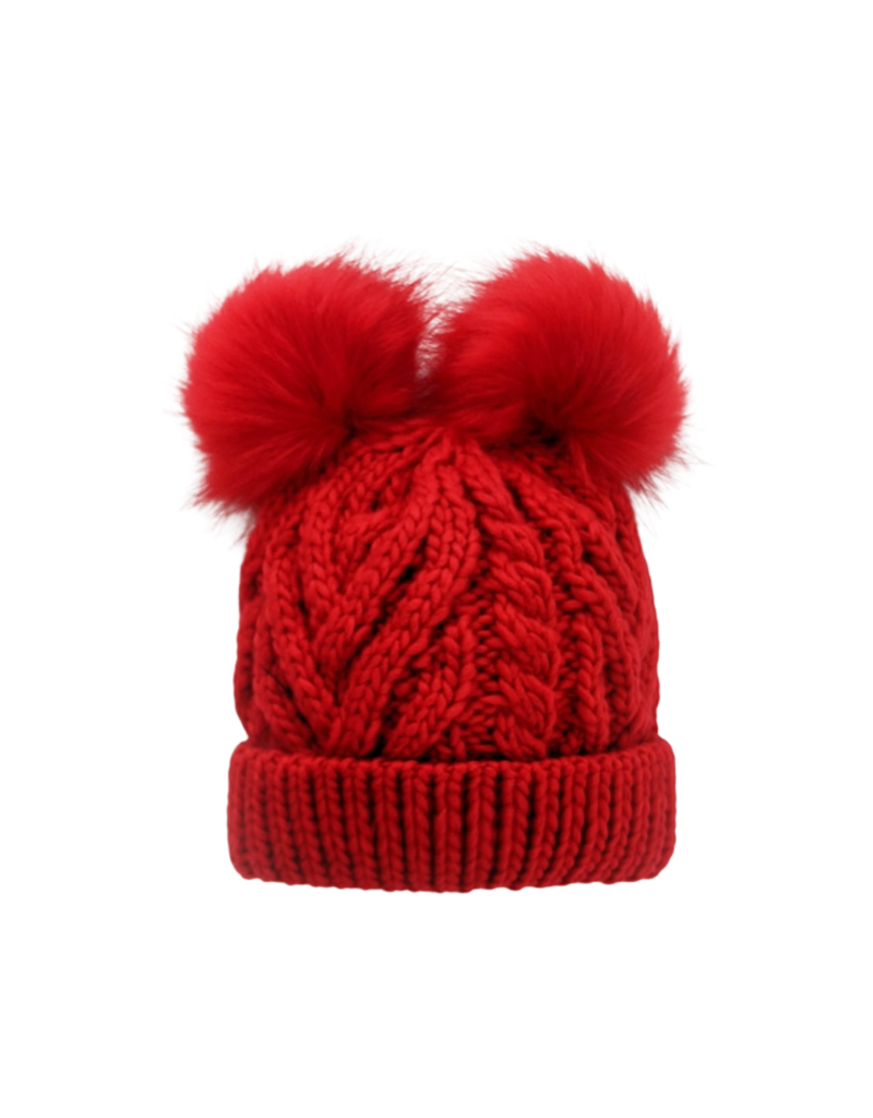 Red Fluffer Beanie Hat