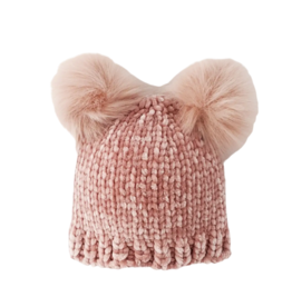 Rosy Chenille Beanie Hat