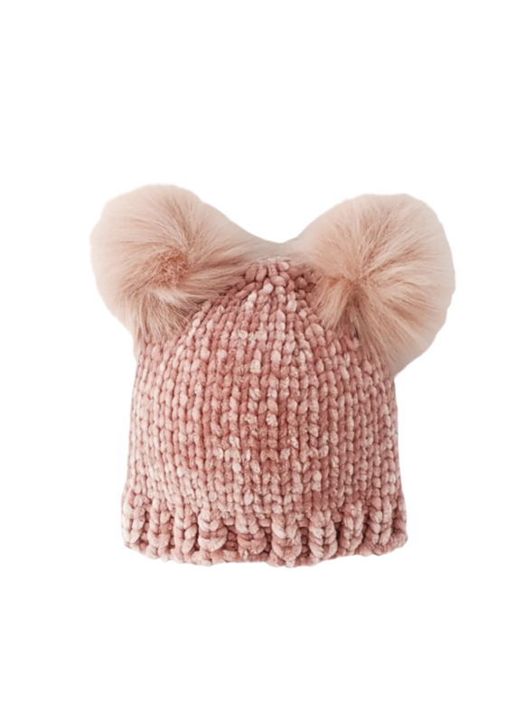 Rosy Chenille Beanie Hat