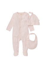 Organic Cotton Jumpsuit, Bib & Hat 3 Piece Set