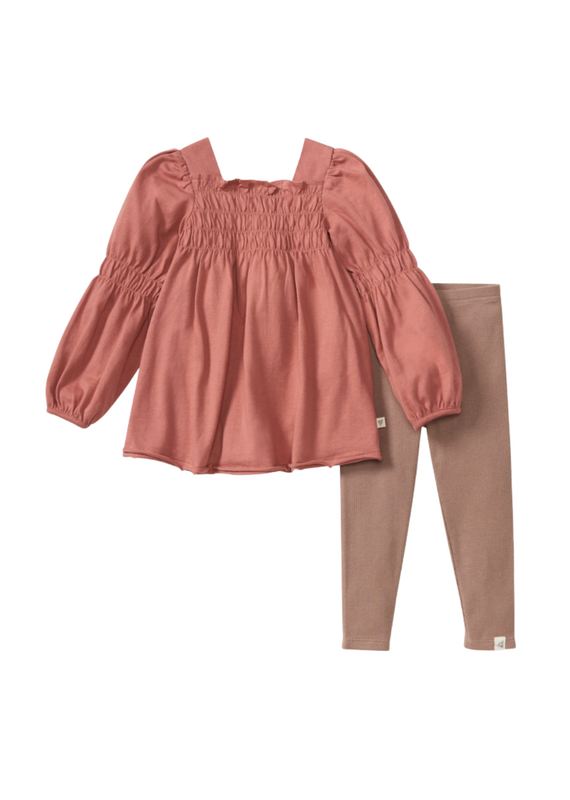 Burt's Bees Smocked Toddler Tunic Set