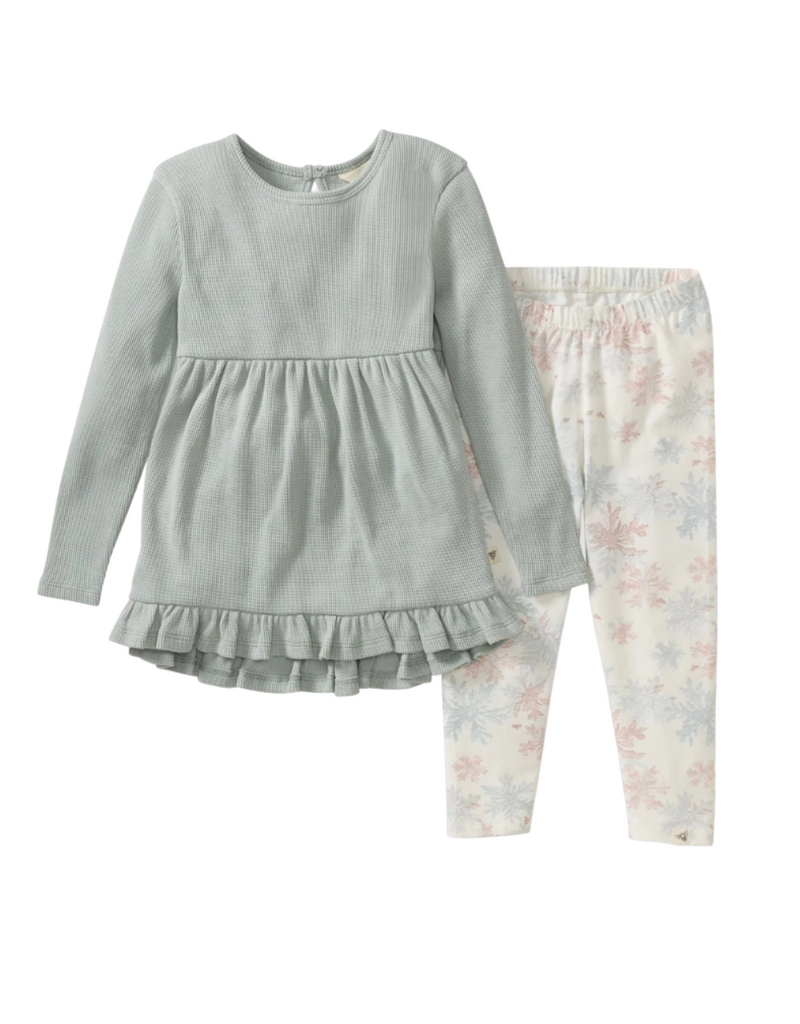 Burt's Bees Snowflake Flurries Organic Tunic & Pants Set Toddler