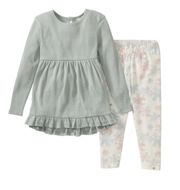 Burt's Bees Snowflake Flurries Organic Tunic & Pants Set Infant