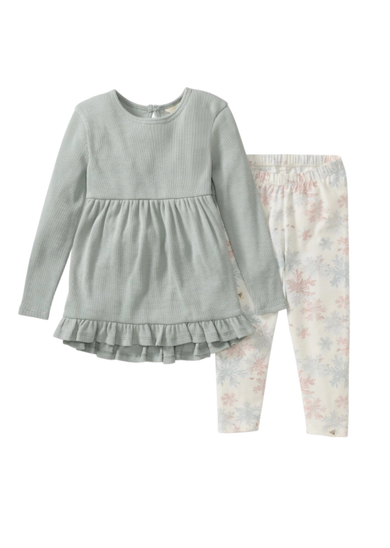 Burt's Bees Snowflake Flurries Organic Tunic & Pants Set Infant