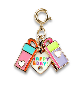 CHARM IT! Gold Surprise Inside B-Day Gift Charm
