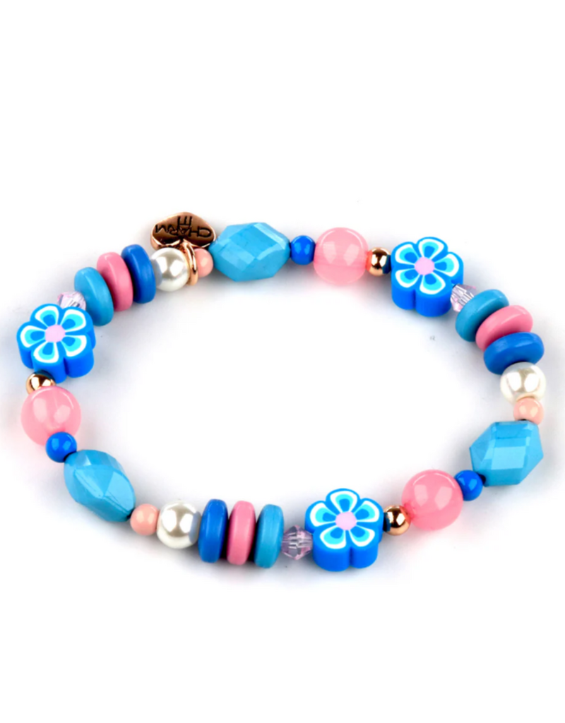 CHARM IT! Gold Stitch Stretch Bead Bracelet