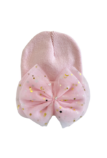 Spearment Love Baby's First Hat, Petal Pink Star Tulle Bow NB