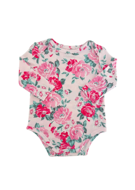 Spearment Love Long Sleeve Bodysuit Pink Splendor