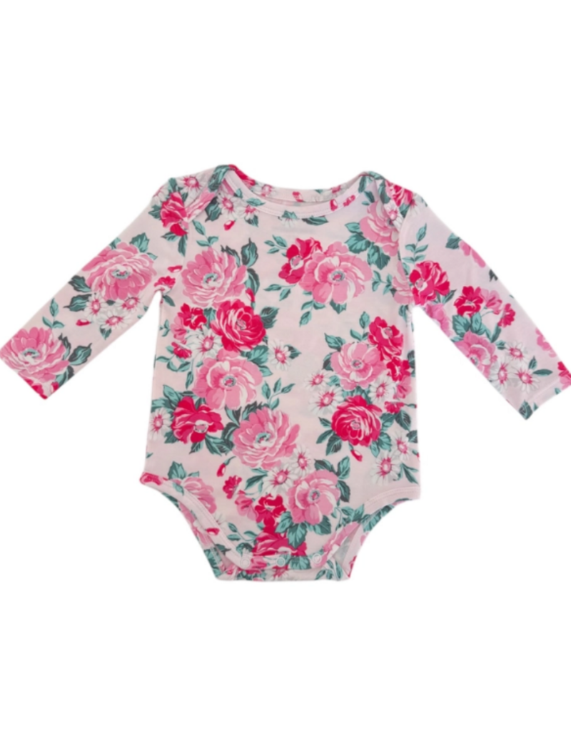 Spearment Love Long Sleeve Bodysuit Pink Splendor