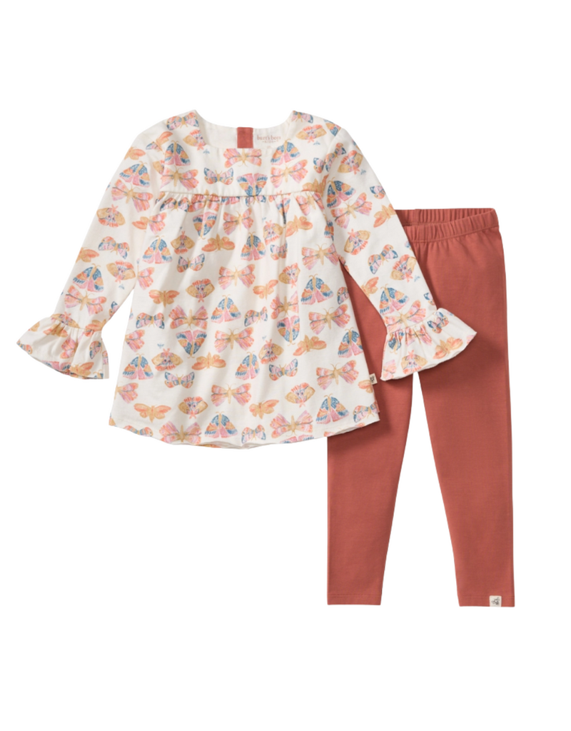 Burt's Bees Boho Butterflies Toddler Tunic Set