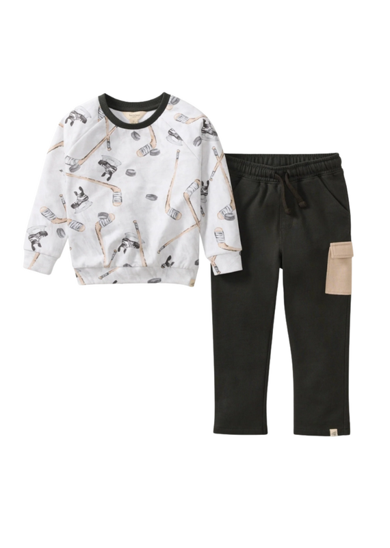 Burt's Bees Hockey Season Sweatshirt & Pants Set