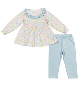 Aier Small Flowers Long Sleeve Tunic Top