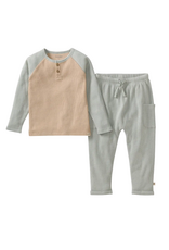 Burt's Bees Organic Thermal Boy Tee & Pants Set