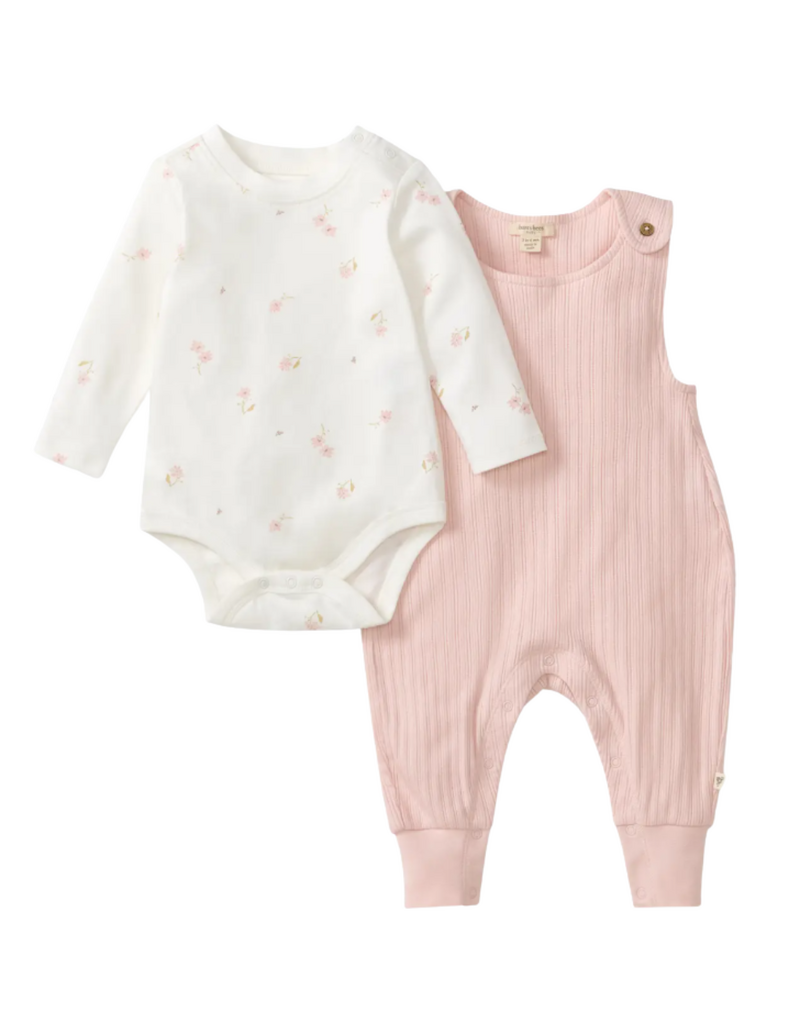 Burt's Bees Floral Bodysuit & Jumpsuit Baby Girl Set