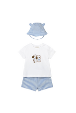 Sky Shorts Set Puppies with Hat