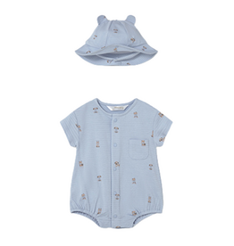 Sky Puppy Romper and Hat