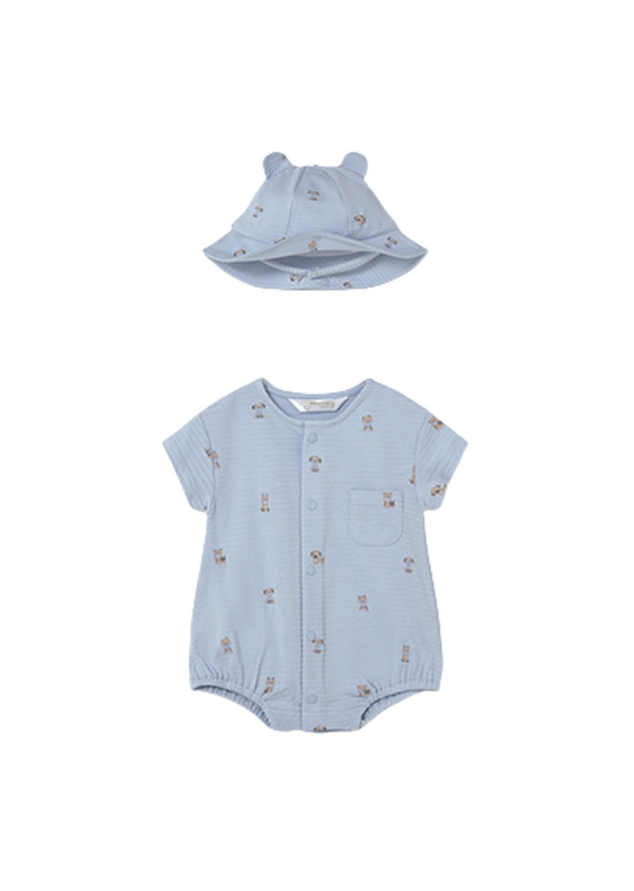 Sky Puppy Romper and Hat