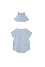 Sky Puppy Romper and Hat
