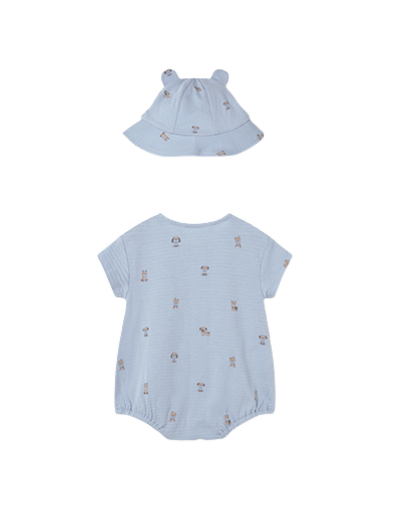 Sky Puppy Romper and Hat