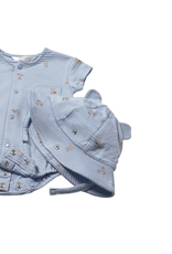 Sky Puppy Romper and Hat
