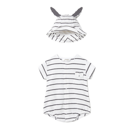 Stipe Romper and Hat