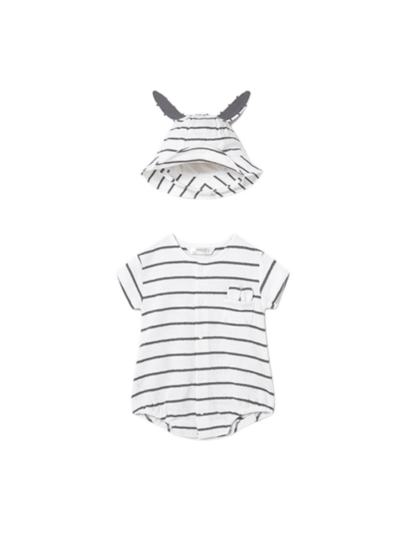 Stipe Romper and Hat