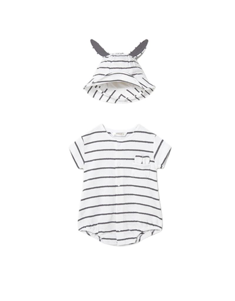 Stipe Romper and Hat