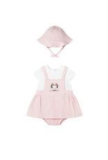 Baby Rose Puppy Romper with Hat