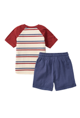 Burt's Bees USA Stripe Boy Tee & Shorts Set