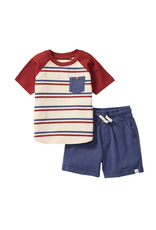 Burt's Bees USA Stripe Boy Tee & Shorts Set