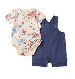 Burt's Bees Uncle Sam Baby Boy Romper & Bodysuit