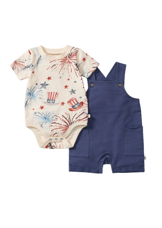 Burt's Bees Uncle Sam Baby Boy Romper & Bodysuit