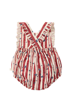 Burt's Bees Stars & Stripes Baby Girl Bubble Romper